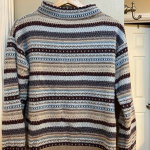 Ann Taylor blue striped sweater with some sparkle.